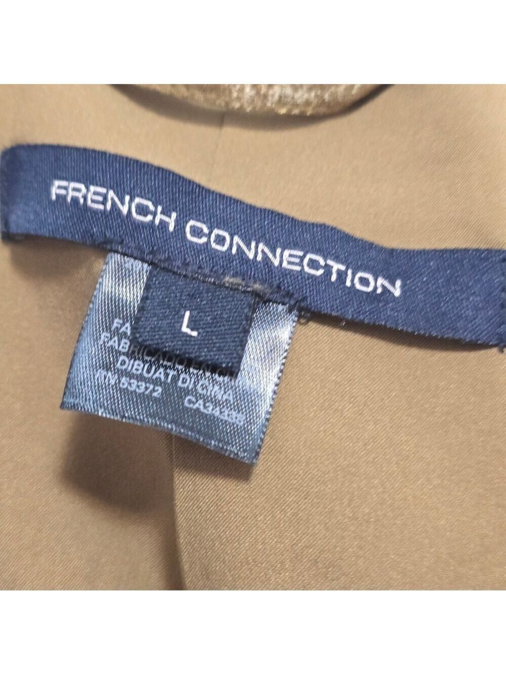French Connection Metallic Gold Button-Front Jean Jacket - Picture 5 of 8